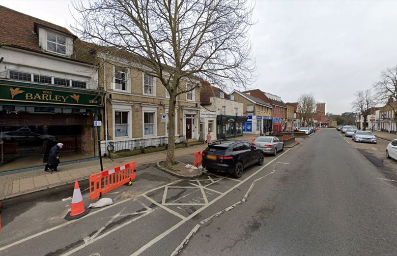 A view of High Road, Epping, from the early 1920s.Many of the buildings, remain including Whiskers the solicitors at no. 265 (with basement) which has occupied the building since the 1950s.Originally known as Trotter & Sons, their history goes back over