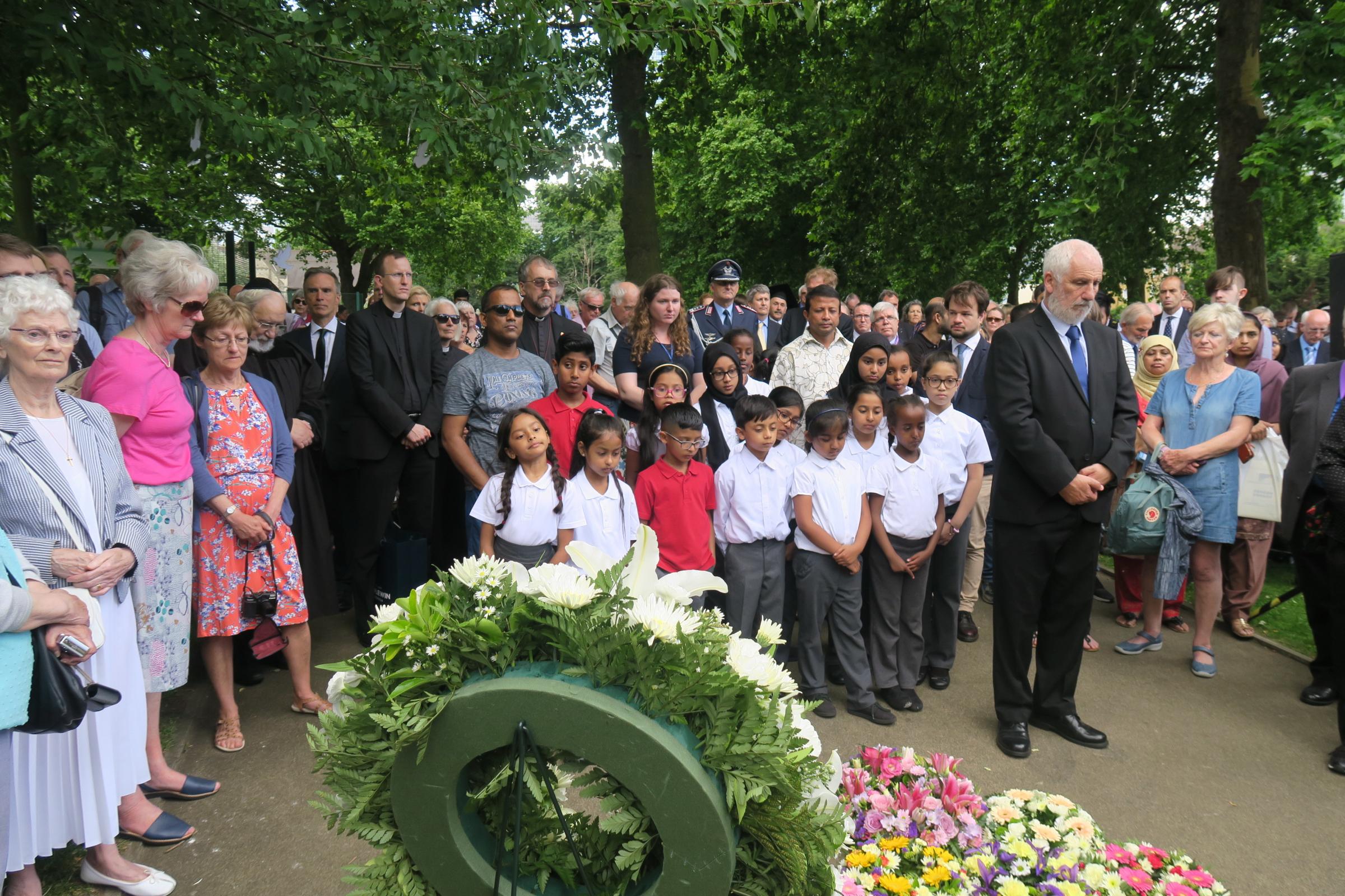 Stan at the Mayflower School centenery memrial that he organised 