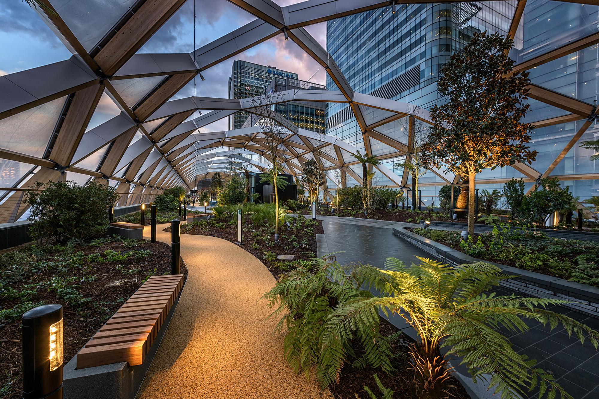 Exotic Roof Garden On Top Of Canary Wharf Crossrail Station Offers Totally New Vantage Point Across London This Is Local London