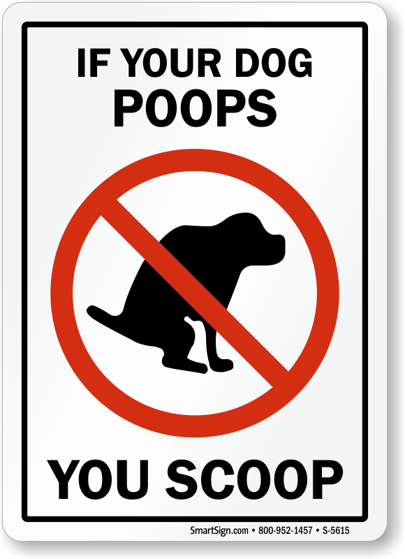 funny dog poop signs uk